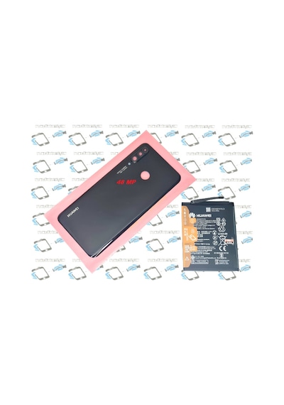 Tkgz - P30 Lite Arka Kapak (LENSLİ CAM)+Pil Batarya (48MP) SİYAH