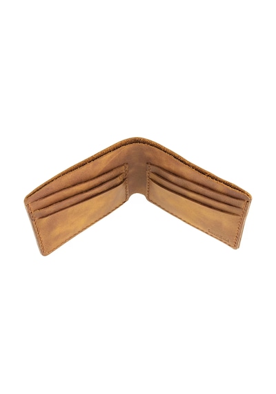 Twingold İsme Özel Yatay Klasik Cüzdan - %100 Rainbow Deri - A010001 - Camel Camel