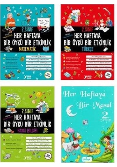Yuva 2. Sınıf Her Haftaya Bir Öykü Bir Etkinlik Bir Masal Seti 4 Kitap Matematik-hayat Bilgisi-türkçe-masal
