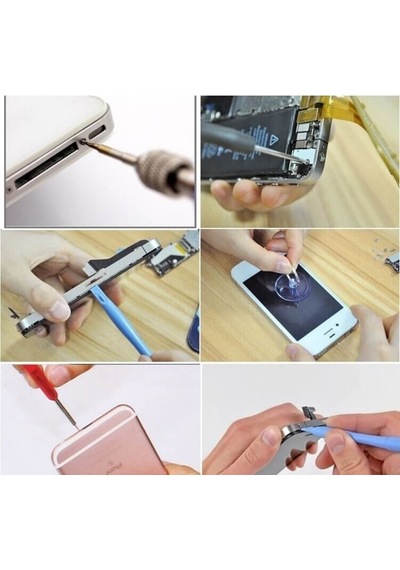 16lı İphone İpad Mac Onarım Cımbız Spatula Tools Tornavida Seti 1090