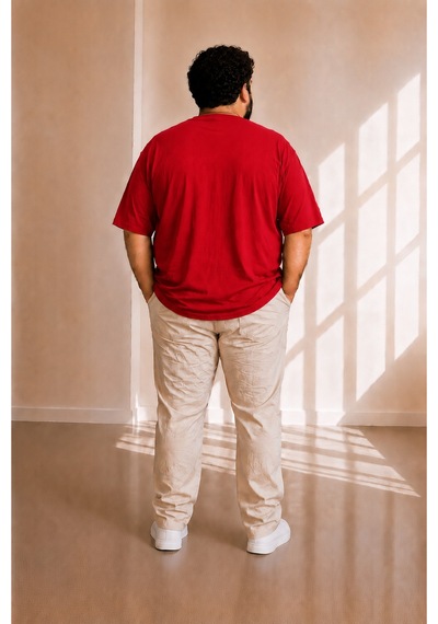 Sngl Tekstil Erkek Büyük Beden Oversize Kısa Kollu T-shirt 3xl 4xl 5xl 6xl 7xl 8xl 9xl Kırmızı
