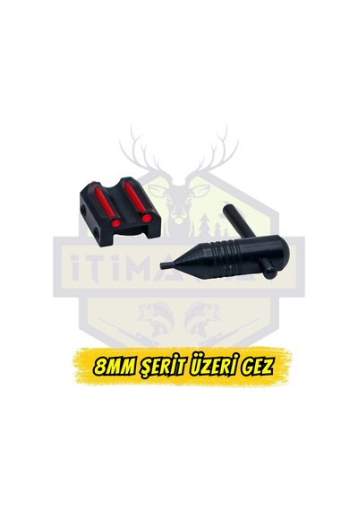 Av Tüfeği 8 Mm Şerit Üstü Çift Vidalı Orta Gez - Kırmızı Fiber Diğer