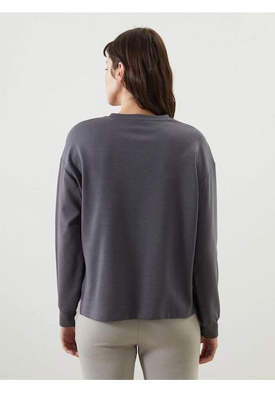 LC Waikiki Lcw Vision Antrasit Bisiklet Yaka Baskılı Oversize Kadın Sweatshirt Açık Kahverengi LC Waikiki Lcw Vision Antrasit Bisiklet Yaka Baskılı Oversize Kadın Sweatshirt Açık Kahverengi