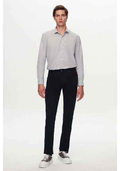 Twn Slim Fit Siyah Armürlü Gömlek 3ef0224552881 Siyah