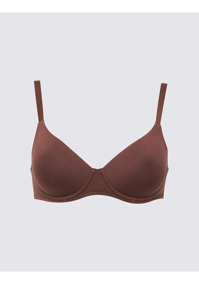Marks & Spencer 3'lü Destekli Pamuklu T-shirt Sütyeni Seti T33000322x Çok Renkli