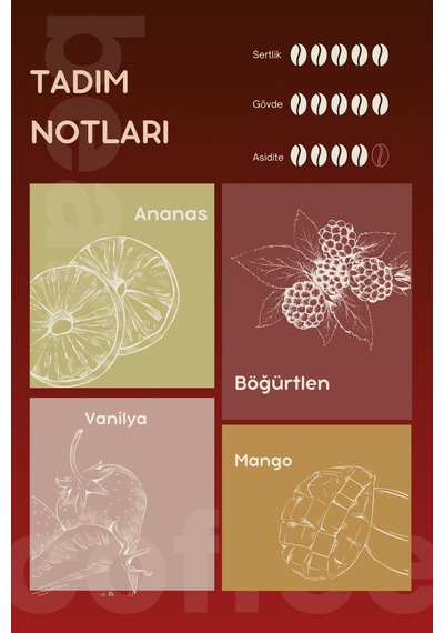 Colombia Carbonic Maceration Natural Çekirdek Kahve 250 Gr , %100 Arabica Çekirdek Kahve