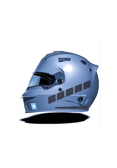Şerit Tasarımlı Siyah Karbon Fiber Dokulu Motosiklet Kask Sticker Çınar Extreme