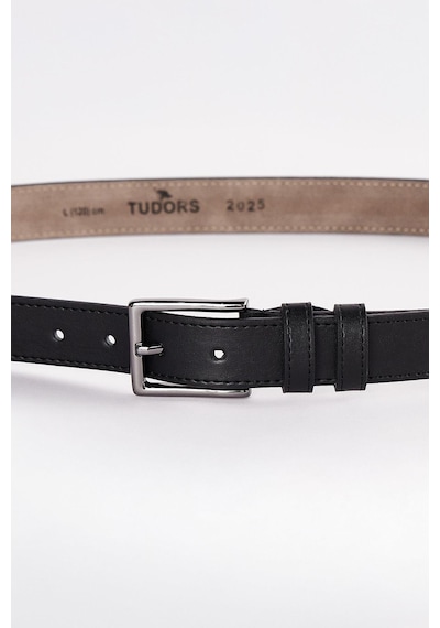 Tudors Erkek Deri 3 Cm Klasik Siyah Kemer-33033 Siyah