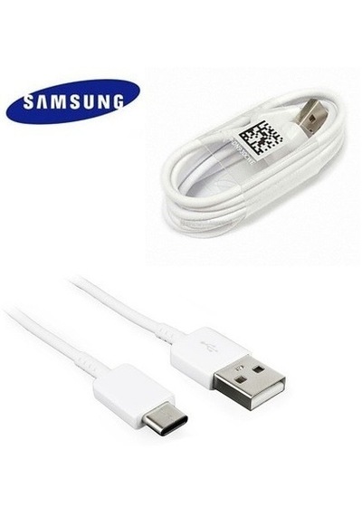 Samsung Uyumlu S8 S9 Şarj Ve Data Kablosu Type C Beyaz