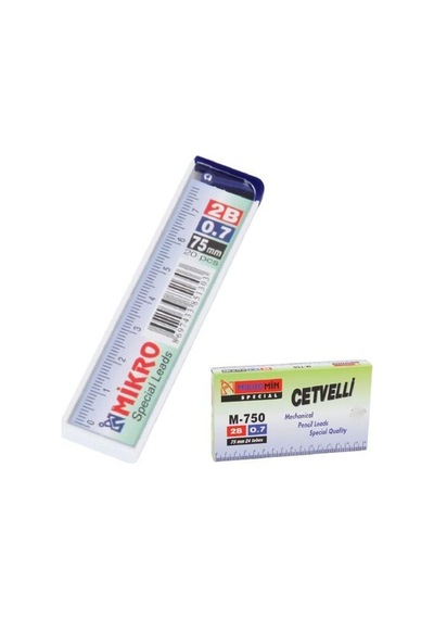 Mikro Min Cetvelli 0.7 MM Uç 2B 24 Adet 24 Adet Li Paket
