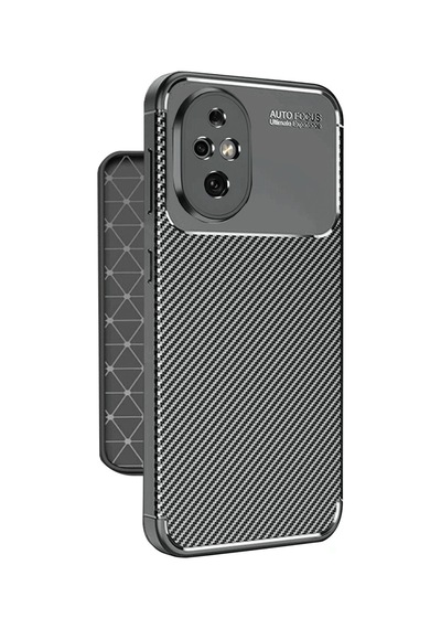 Honor 200 Uyumlu Kılıf Auto Focus Karbon Kapak - Siyah