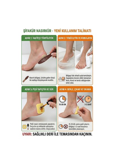 Nasırkür Bitkisel Nasır Sökücü Solüsyon 20ml Törpü Ve 8'li Koruyucu Ped - Tam Bakım Seti