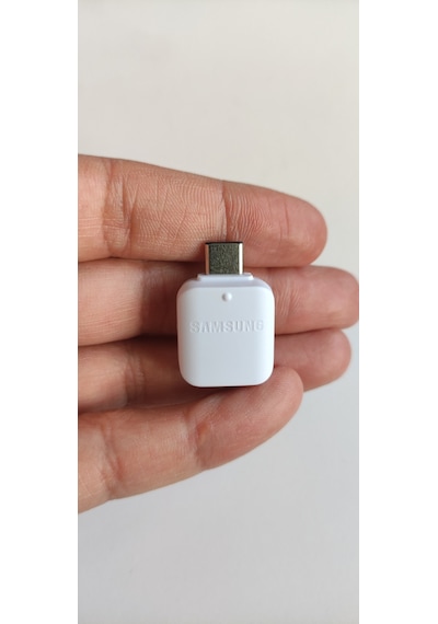 Samsung Uyumlu Typc-e To Usb Otg Dönüştürücü Beyaz Gh96-12489a