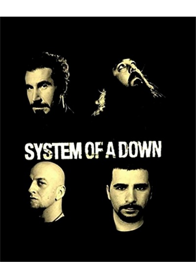 Zepplin Giyim System of a Down Grup Face Büyük Sırt Patch Yama Siyah