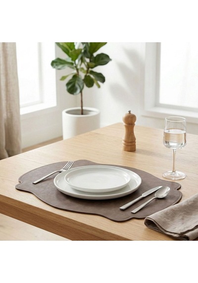 2 Adet Çift Yüz Kenar Dikişli Vizon Deri Amerikan Servis As00120-33x44 Cm Supla