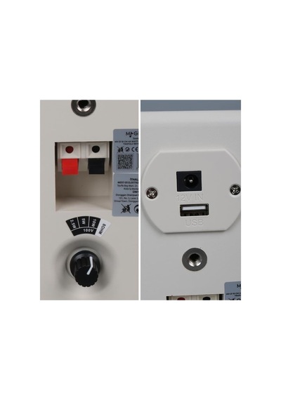 Magicvoice Mv-21 10 Cm 40 Watt Komütatörlü Hat Trafolu Beyaz Sütun Hoparlör 2 Li Takım