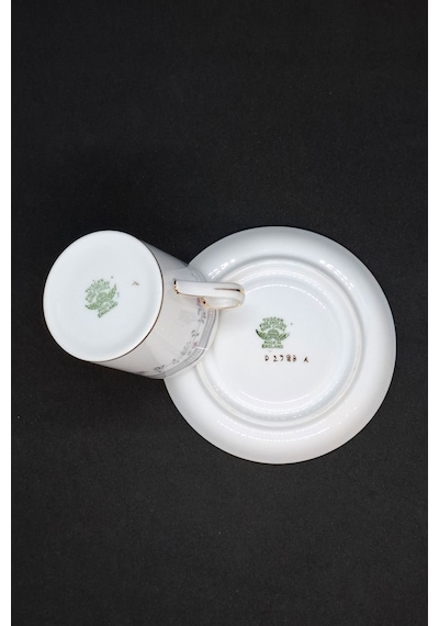 Tuscan Fine English Bone China Vintage Kahve Fincanı 2 Parça 80 Ml Gri-beyaz