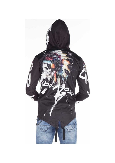 Cipo & Baxx Cl263 Kızıl Derili Kapşonlu Erkek Sweatshirt 001