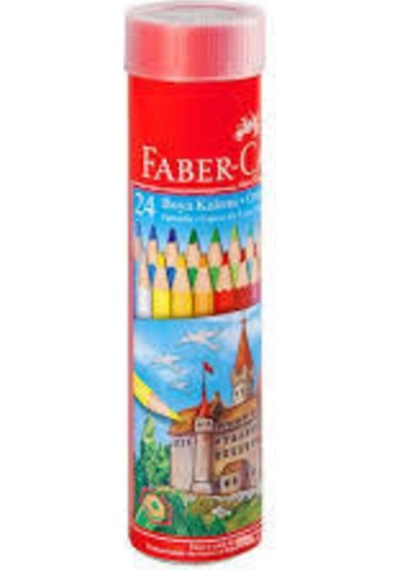 Faber Castell Faber-Castell 24 Renk Metal Tüp Kuru Boya Kalemi