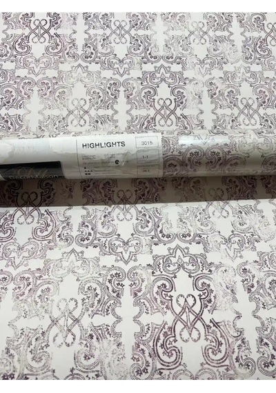 Beyaz Mor Desen Ucuz Duvar Kağıdı 3015 Çok Renkli