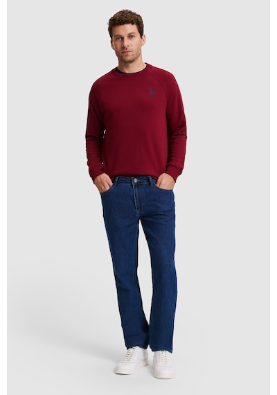 U.S. Polo Assn. Erkek Bordo Basic Sweatshirt 50329441 Vr014