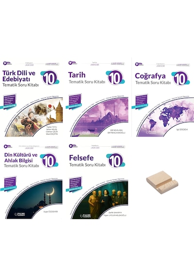 10. Sınıf Joket Edebiyat Tarih Coğrafya Felsefe Din Tematik Soru Bankası 5li Set + Telefon Standı