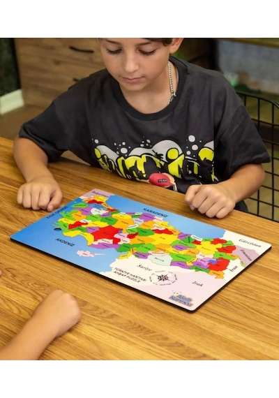 81 Parça Ahşap Türkiye Haritası Puzzle Eğitici Ve Öğretici Ahşap Türkiye Haritası Puzzle