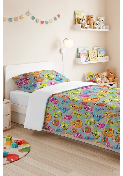 Evimde Bambaşka Renkli Rakam Temalı Çocuk Tek Kişilik Pike Takımı - Gri Turkuaz Bohem 160x220 CM Yazlık Yatak Örtüsü Evimde Bambaşka Renkli Rakam Temalı Çocuk Tek Kişilik Pike Takımı - Gri Turkuaz Bohem 160x220 CM Yazlık Yatak Örtüsü