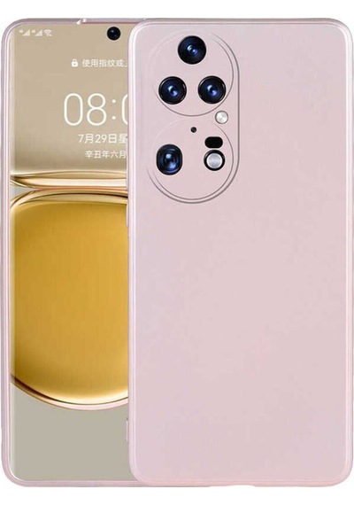 Huawei P50 Pro Kılıf Zore Premier Silikon Kapak Rose Gold