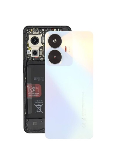 Teknonet Realme C55 Uyumlu Batarya Kapağı - Beyaz Beyaz