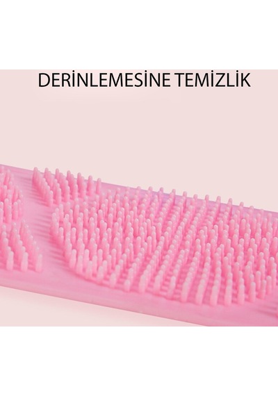 Banyo Hamam Lifi Silikon Masajlı Yumuşak Çift Taraflı Duş Lifi