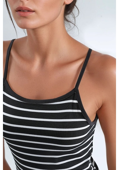 Hiccup Askılı Bodycon Mini Elbise Ellie Collection Siyah 01