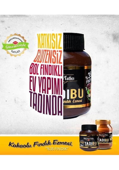 Tadıbu Bitter Kakaolu Fındık Ezmesi 3 X 330 Gr