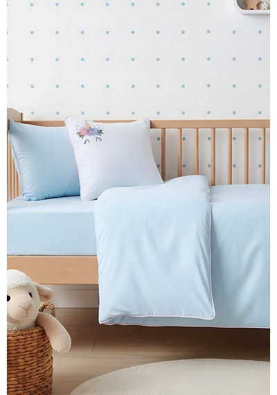 Dolly Mint Punch Nakışlı %100 Pamuklu Bebek Nevresim Takımı Çok Renkli