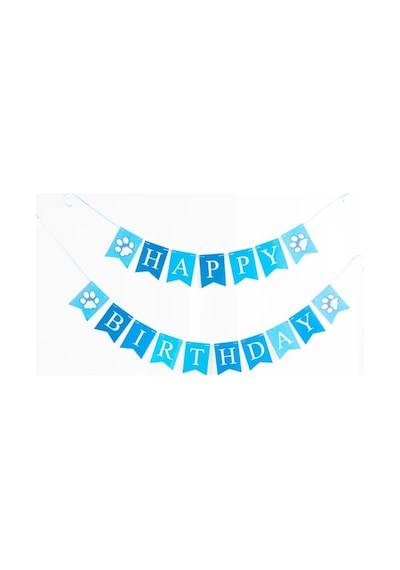 5 Adet Köpek Doğum Günü Parti Seti Mavi Balonlu Bandana
