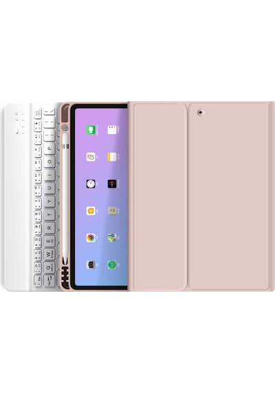 Samsung Galaxy Tab S6 Lite P610/p613 Tablet Uyumlu Bluetooth Klavyeli Kılıf Türkçe Klavye Kılıf