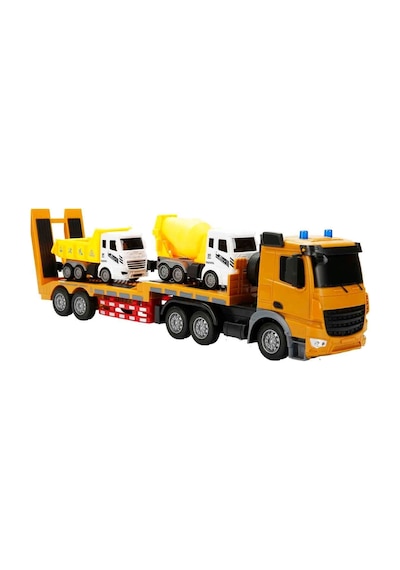 1:18 Suncon Sesli Ve Işıklı Usb Şarjlı Uzaktan Kumandalı Taşıyıcı Kamyon 50 Cm 43264 Kahverengi Kamyon Çok Renkli