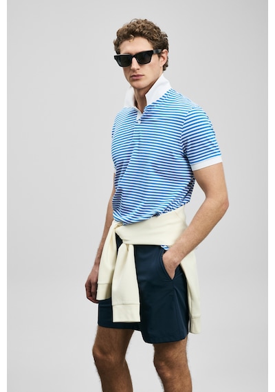 Lufian Landon Smart Erkek Polo Tişört Saks Saks 111040248100240
