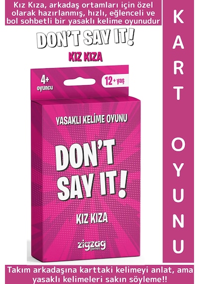 Eğitici Dikkat Zeka Gelişimi Eğlenceli Vakit Ev Kız Gecesi Parti Kart Oyunu Don't Say It-kız Kıza