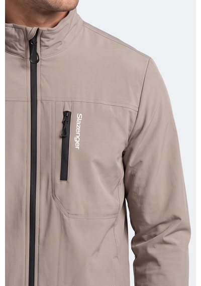Slazenger Cedo Erkek İçi Polarlı Rüzgar Ve Su İtici Bej Mont & Kaban