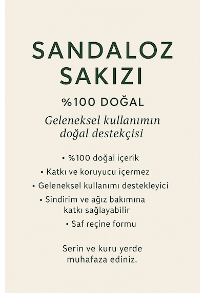Sultanbahçe Sandaloz Sakızı - Doğal Sandaloz Sakızı 2x100 Gr - Avantajlı Paket