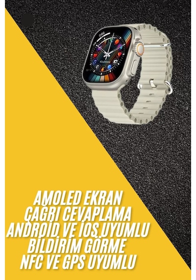 Akıllı Saat Kol Saati Android Ve İos Uyumlu Nabız Ölçer Sesli Asistan Yeni Nesil