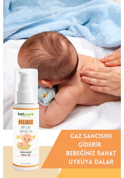 Bebek Bakım Ve Masaj Yağı Organik - Doğal İçerik 50ml