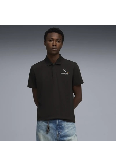 Puma Mclaren Small Logo Polo Siyah Erkek T-shirt & Polo