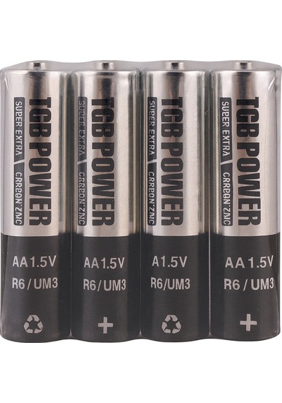 Buğz 4'lü Kalem Pil Aa 1.5v R6 / Um3 Uzun Ömürlü Karbon Çinko Pil Seti