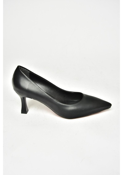 Fox Shoes T676032009 Siyah Kalın Topuklu Kadın Ayakkabı Siyah