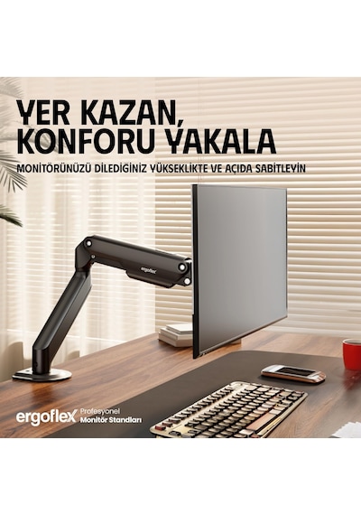 Ef X8 Siyah 17-32inch Uyumlu Amortisörlü 2-9 Kg Monitör Standı 2026 Versiyon