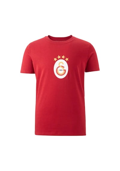 Gsstore Galatasaray Lisanslı Armalı T-shirt Bayrak Ve Lazer Kutu Hediyeli Kırmızı