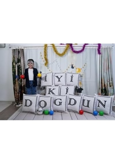 Ayrex Kırlent Kılıfı Kadife 43x43 Cm Çift Taraflı S Harfi Kedi Desenli Evlilik Teklifi Doğum Günü Diğer