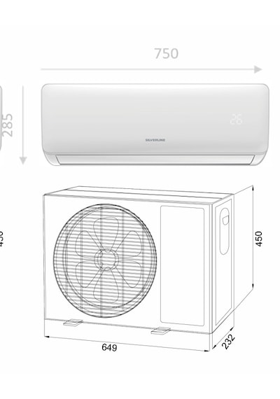 Silverline AC16012 A++ 12.000 Btu Wi-fi Dahili Duvar Tipi Inverter Klima